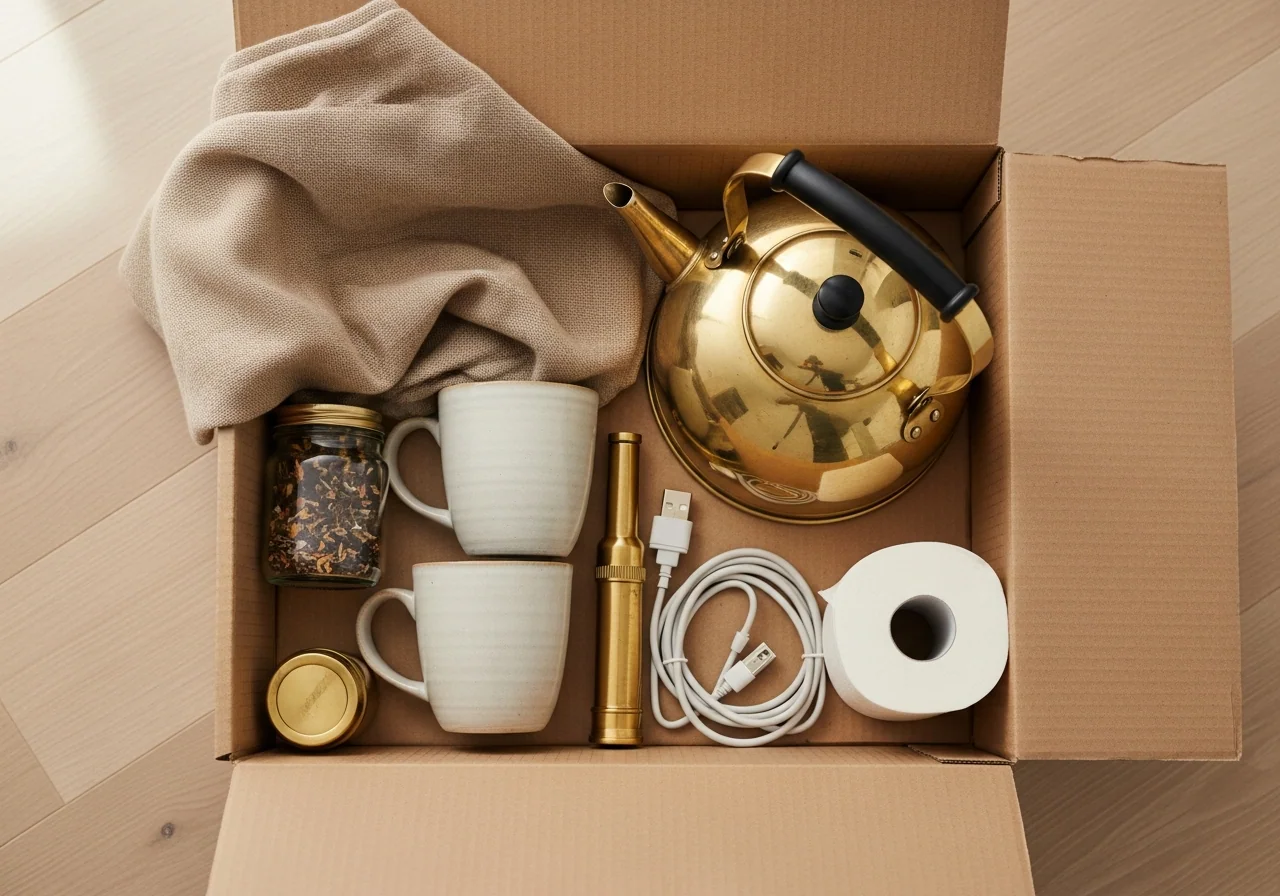 The first-night essentials box