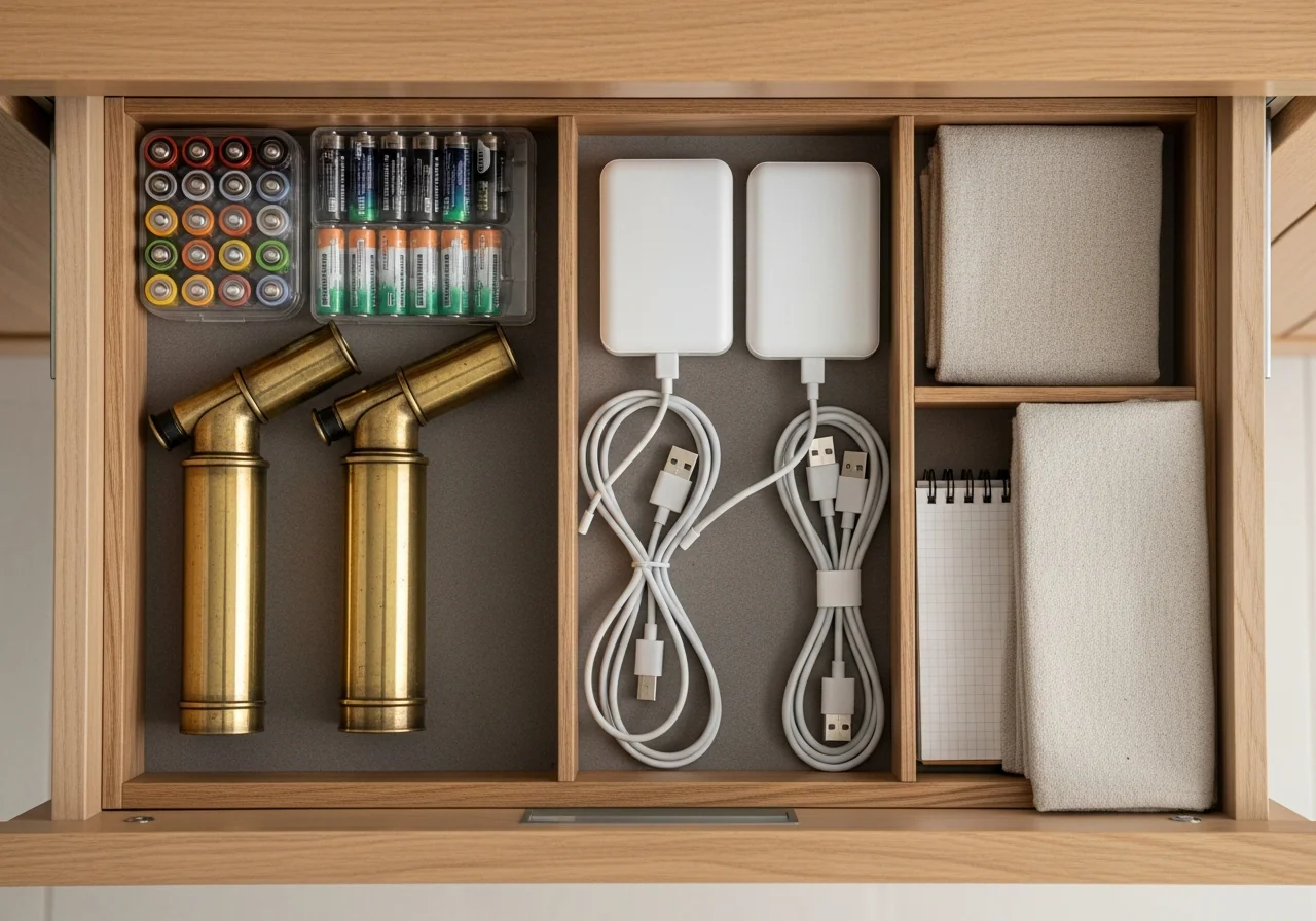 Torch and charging drawer